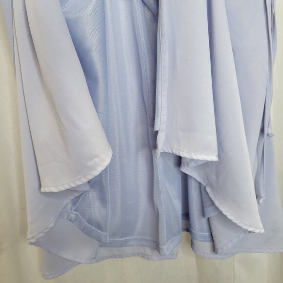 LUSH Periwinkle Cold Shoulder Wrap Dress, XS - Picture 6 of 8